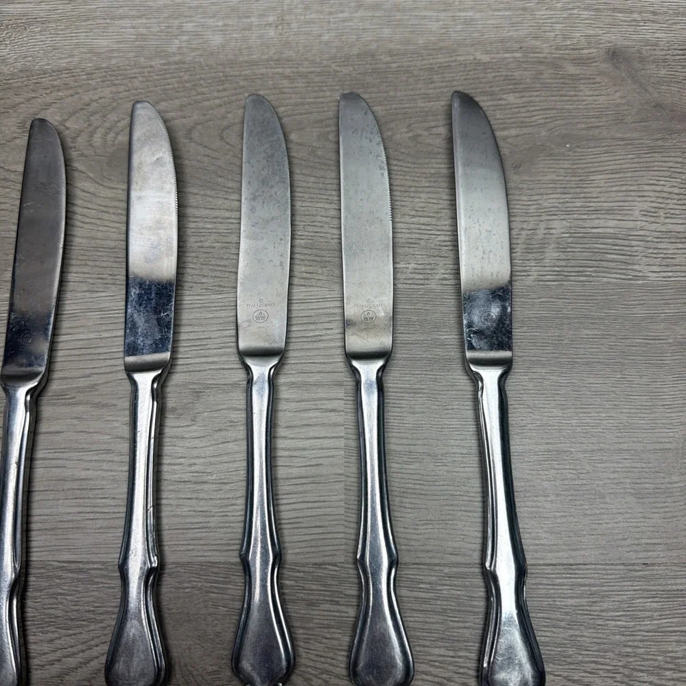Pfaltzgraff Briarwood Stainless Steel Flatware Knife Set Of 6   Glossy Finish